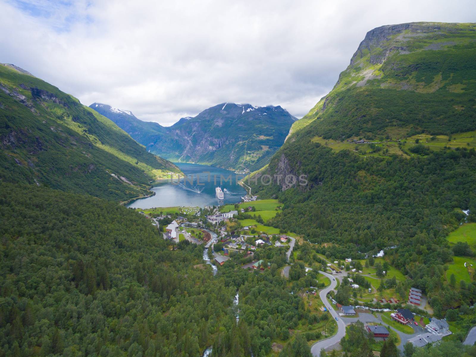 Famous fjord of Geiranger in Norway, scenic view