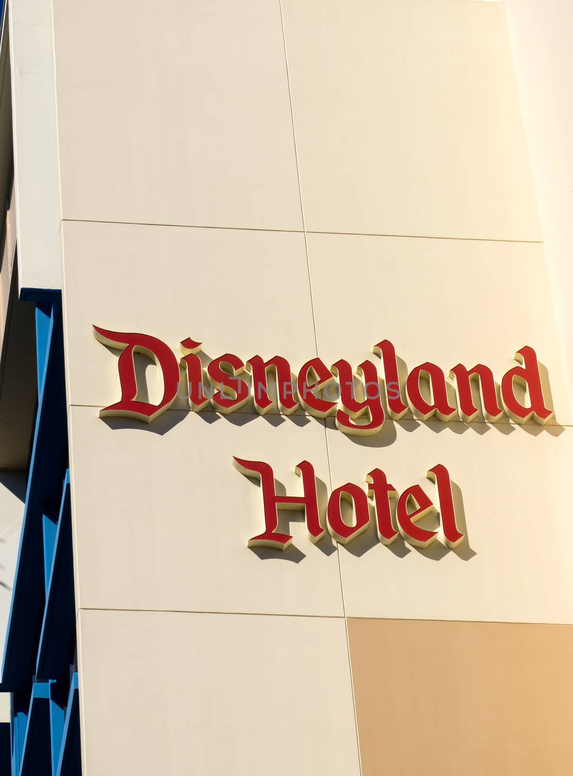 ANAHEIM, CA/USA - OCTOBER 10, 2015: Disneyland Hotel exterior. The Disneyland Hotel is a resort hotel located at the Disneyland Resort.