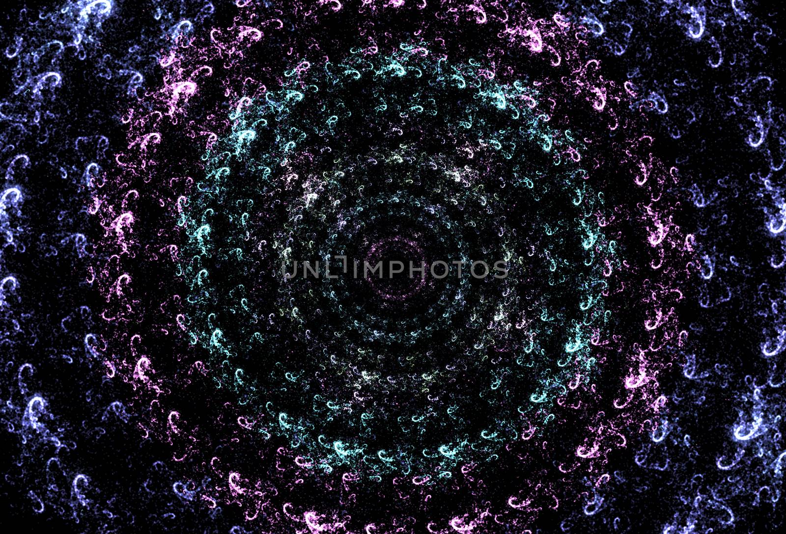 Digital Art: Fractal Graphics: The Time Tunnel / Space Rings / Galaxy Portal. Fantastic Wallpaper / Background / Scene Design. Sci-Fi / Abstract Style.