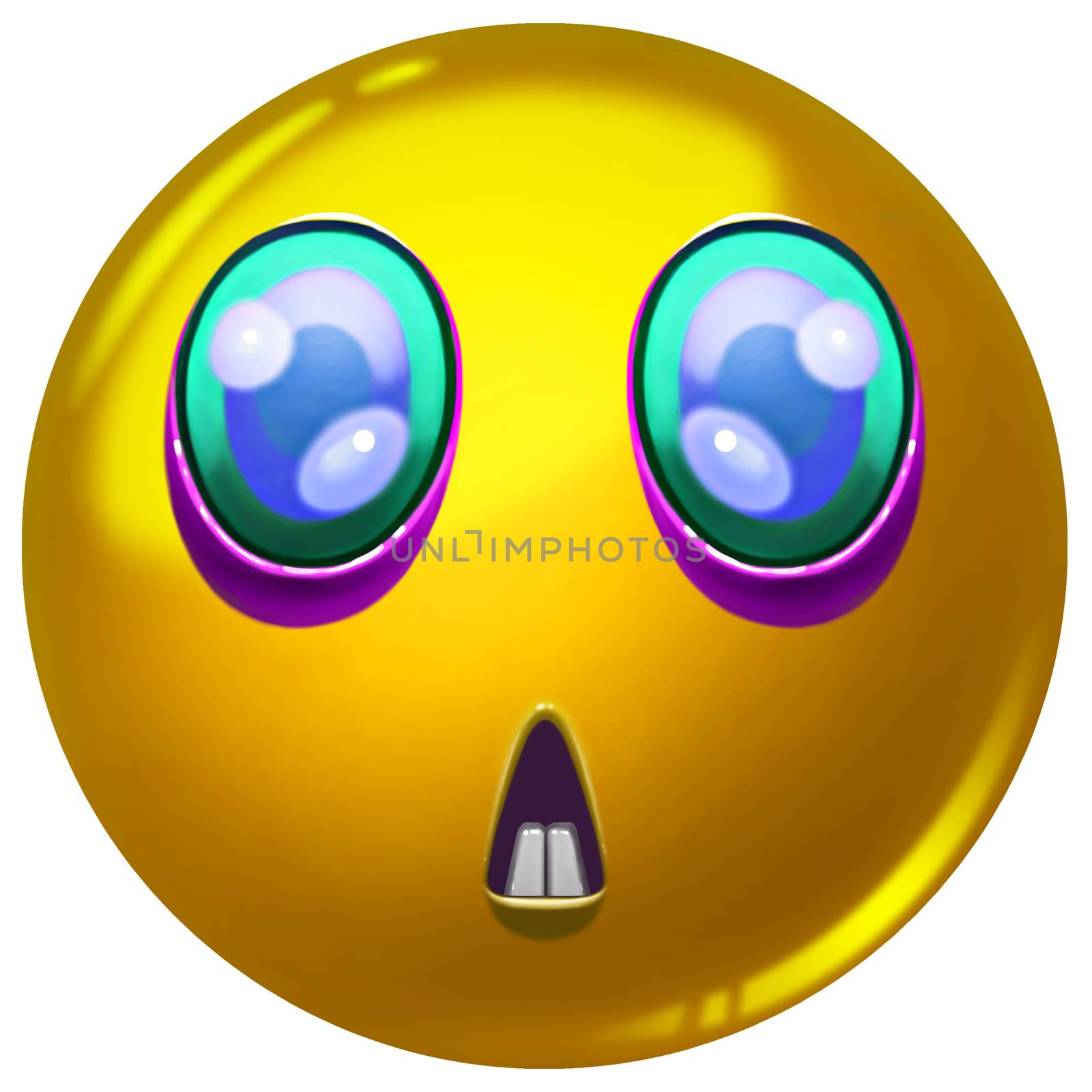 Illustration: Funny Emoji Face Ball F.  Element / Character Design - Fantastic / Cartoon Style by NextMars