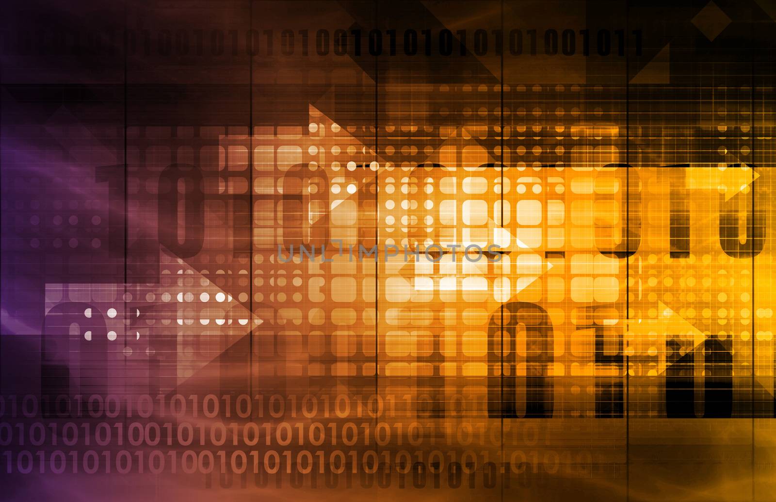 Connection Concept with Technology and Business art