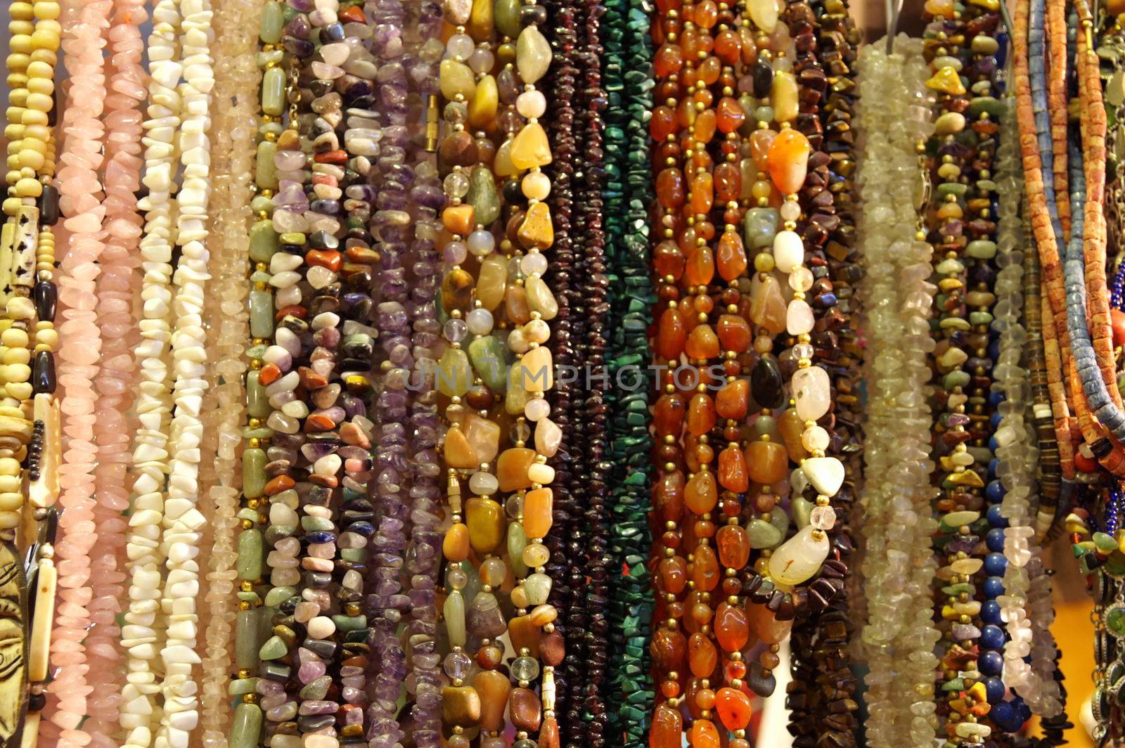 bead with stones and amber by javax
