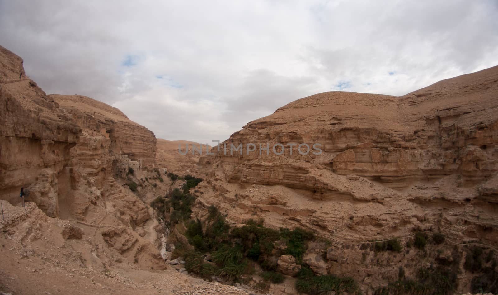 Judean desert in Israel christian holy place monastery