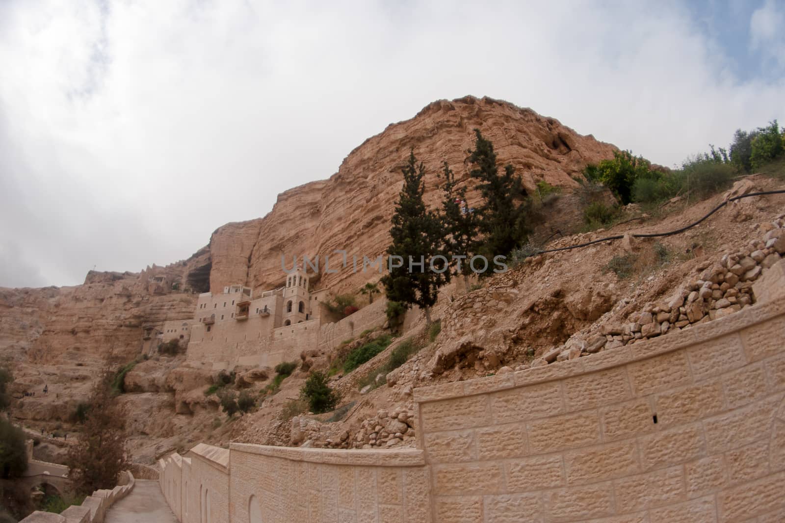 Judean desert in Israel christian holy place monastery