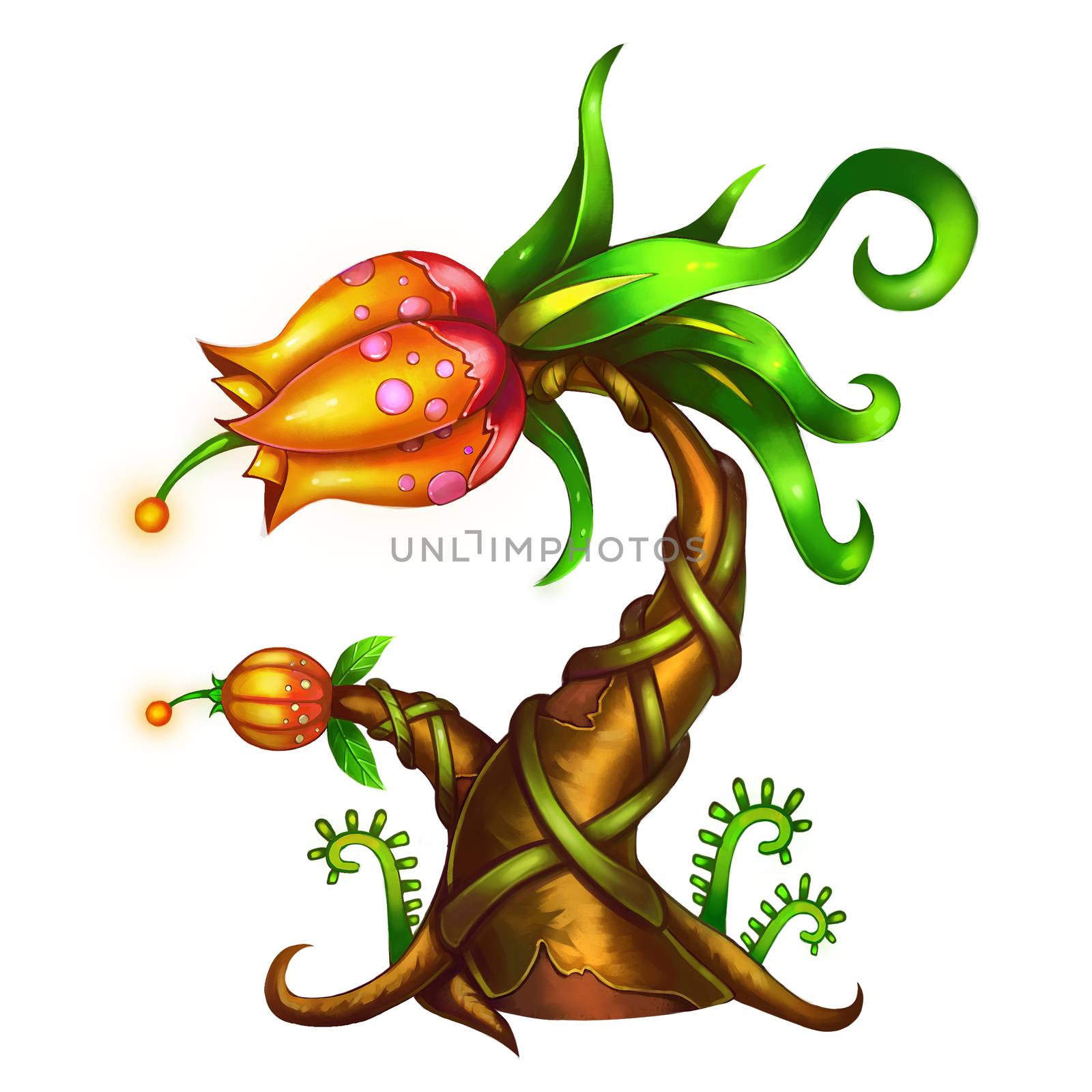 Exotic Plants Set - No.7 - Lantern Flower - Bright version by NextMars