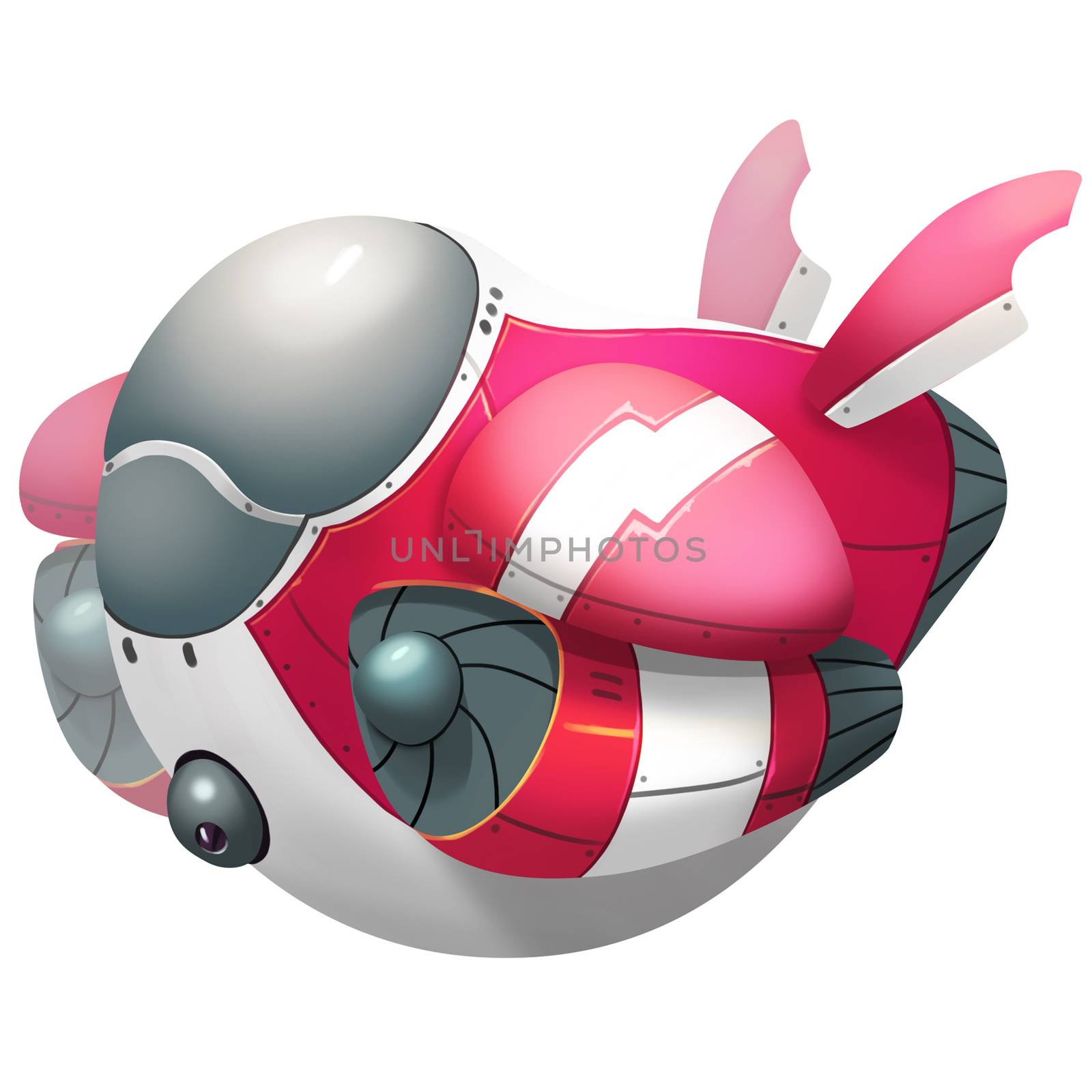 Illustration: Robot Island Elements: The Aircraft - Element Design - Fantastic/Sci-fi Style by NextMars