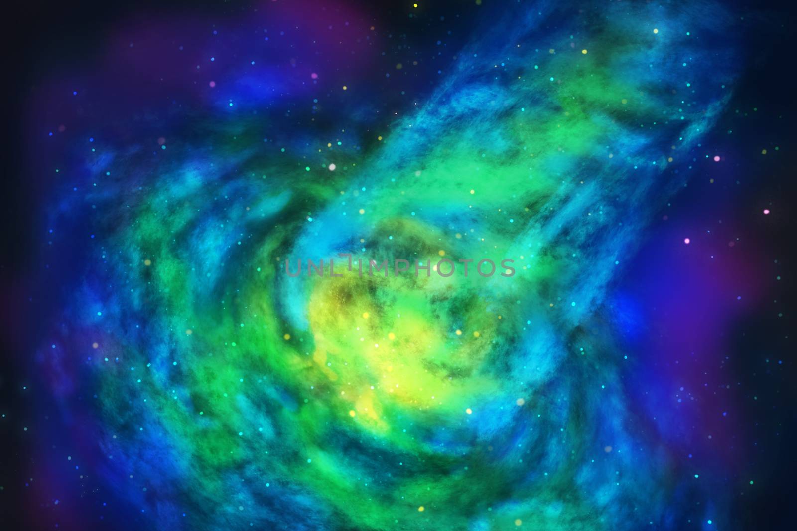 Green Storm Nebula - Landscape mode - Scene Design