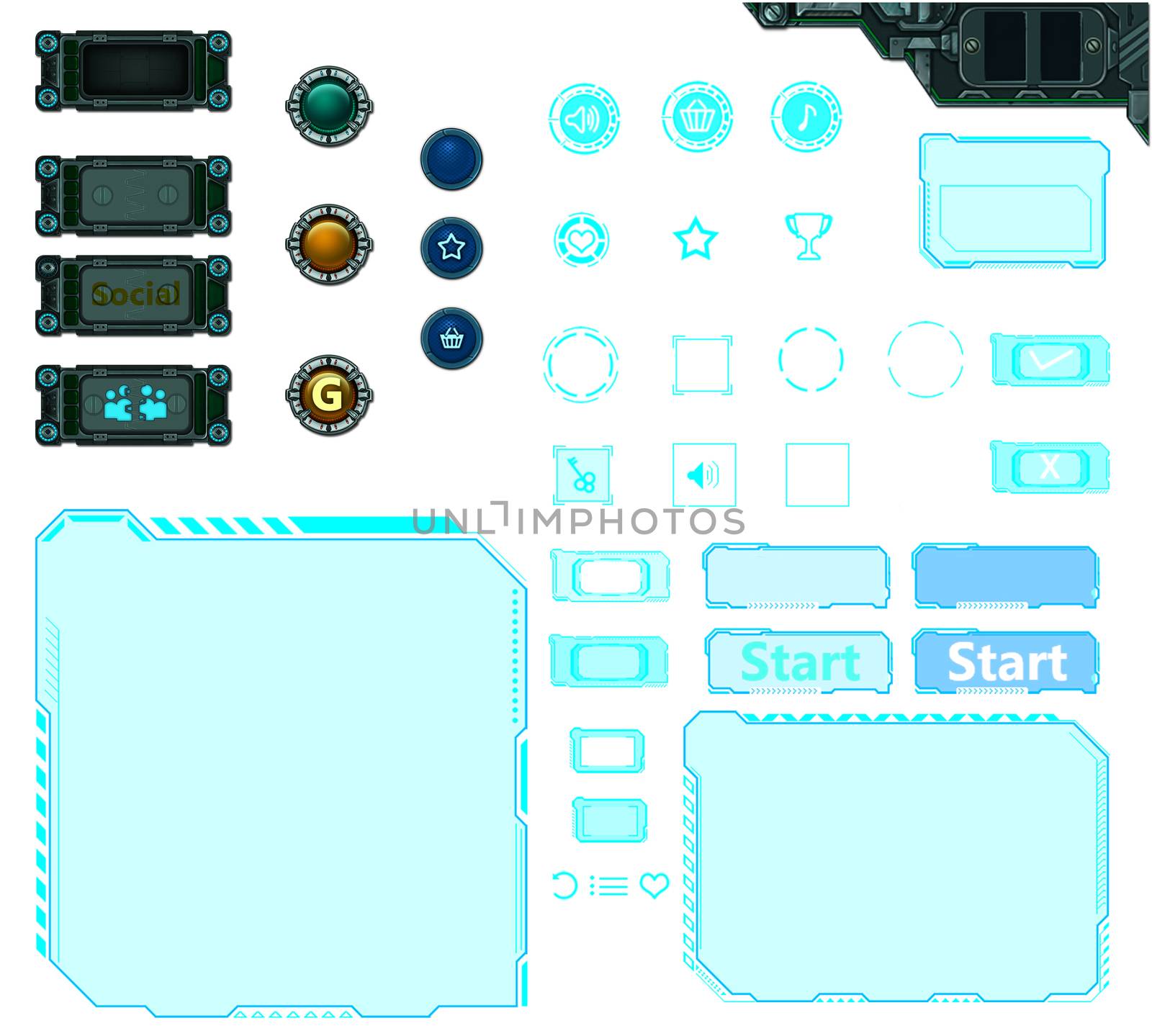 Game UI Elements - UI Design by NextMars