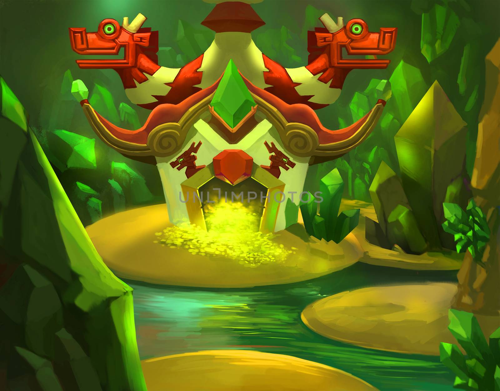 Dragon's secret Cave - Scene Design