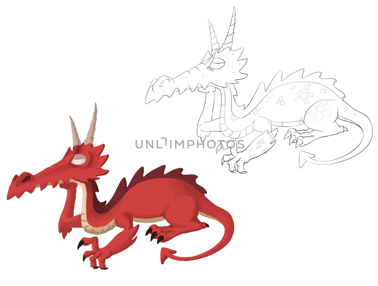 Dragon - Character Design for children by NextMars