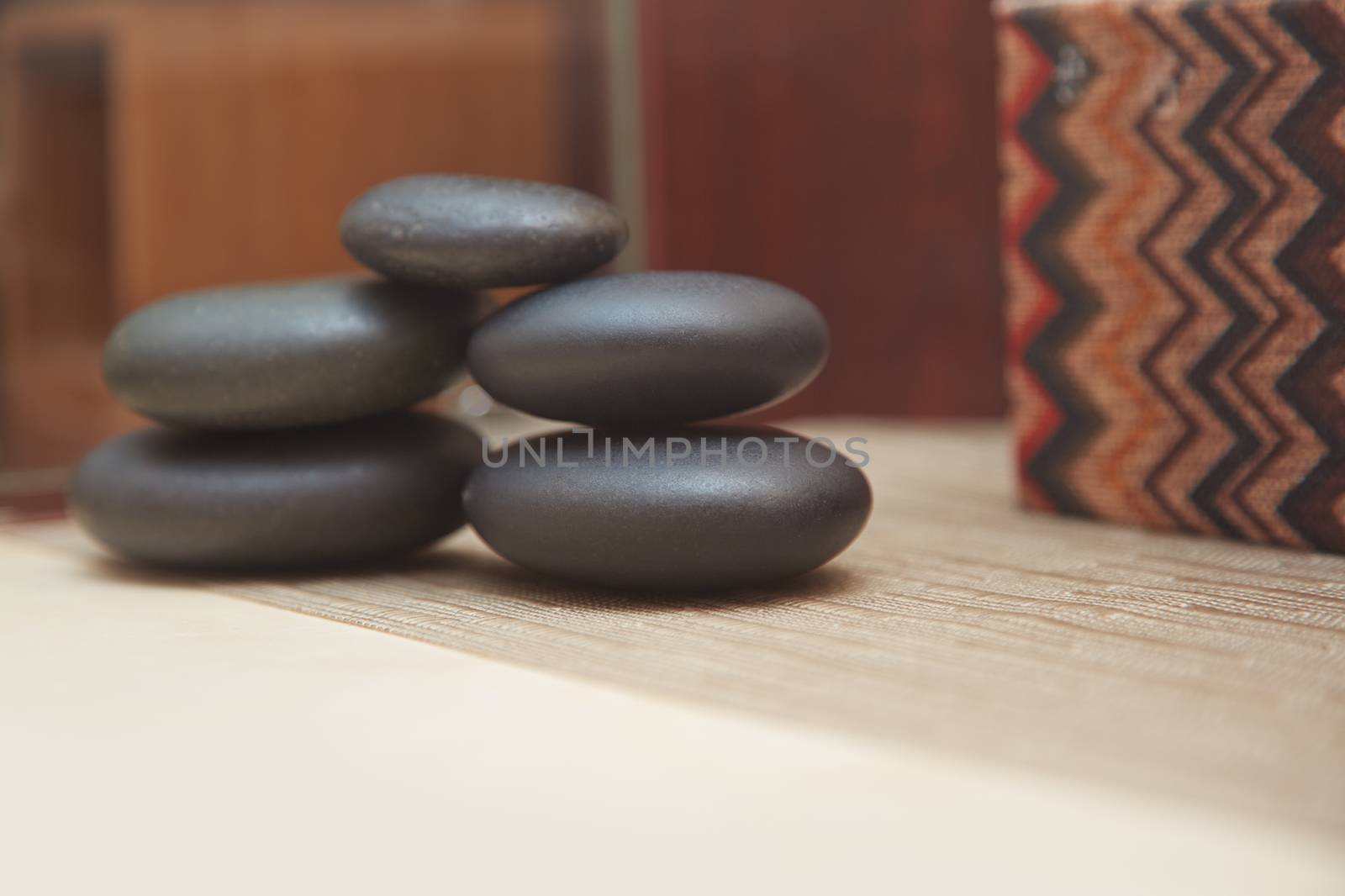 Stones for spa procedure. Close-up photo