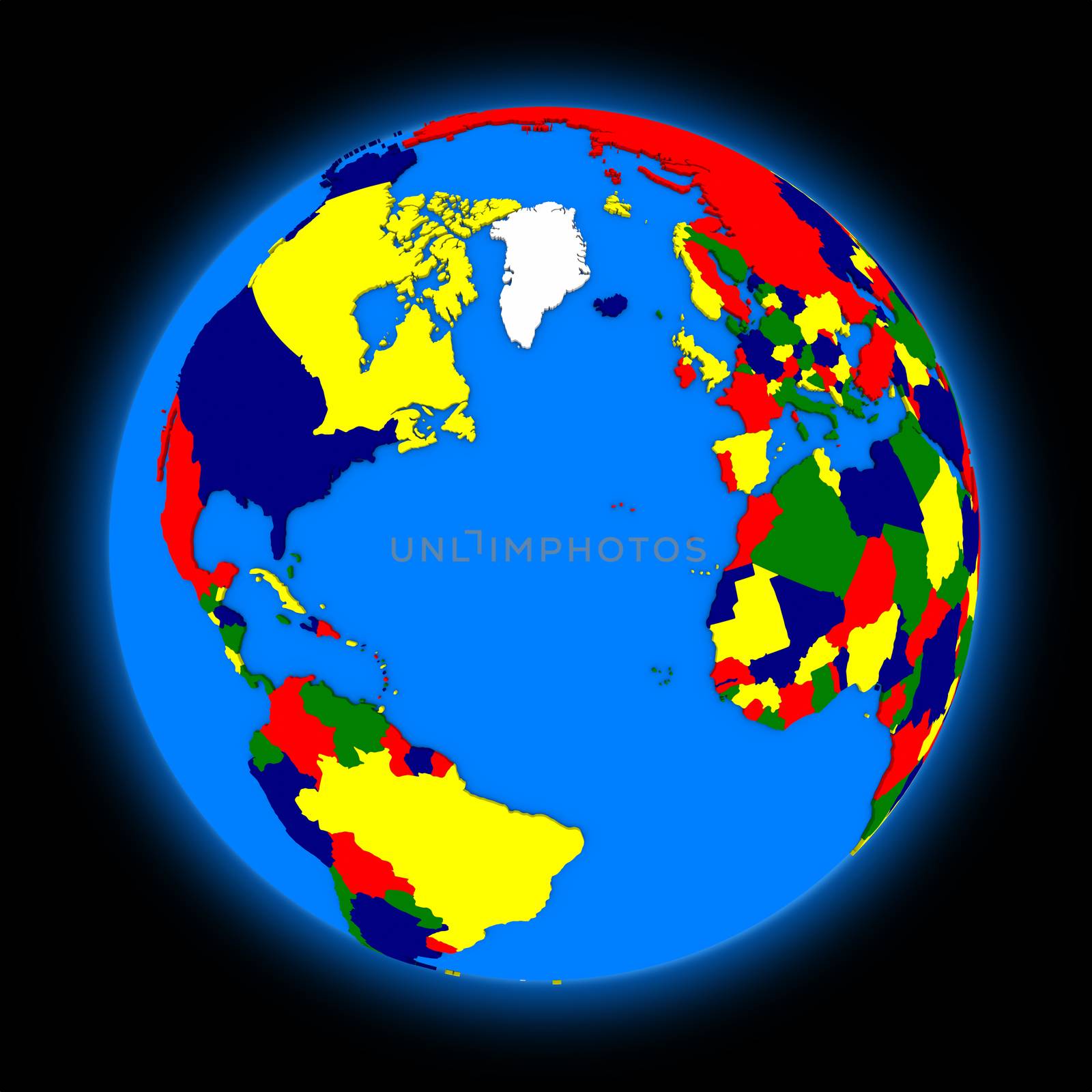 Northern hemisphere on planet Earth by Harvepino