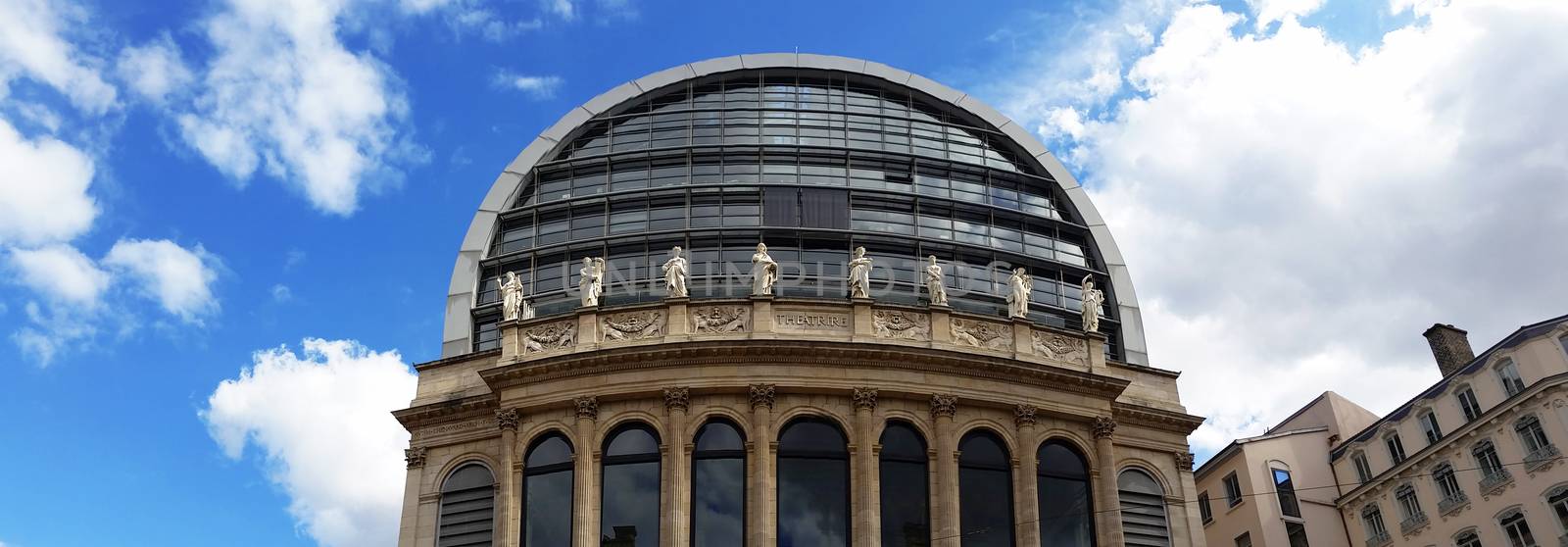 Panoramic View of The Opera Nouvel in Lyon   by bensib