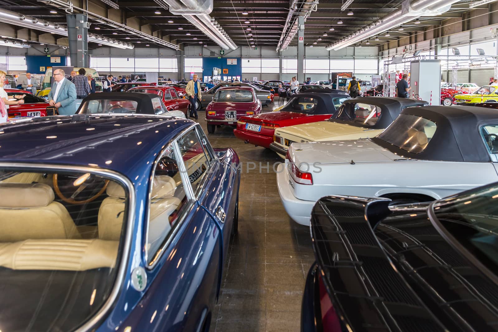 VERONA, ITALY - MAY 25: "Verona Legend Cars" is an important exhibition of antique cars in Verona on Saturday, May 9, 2015. Fans have the chance to see and buy the most beautiful cars in the world.