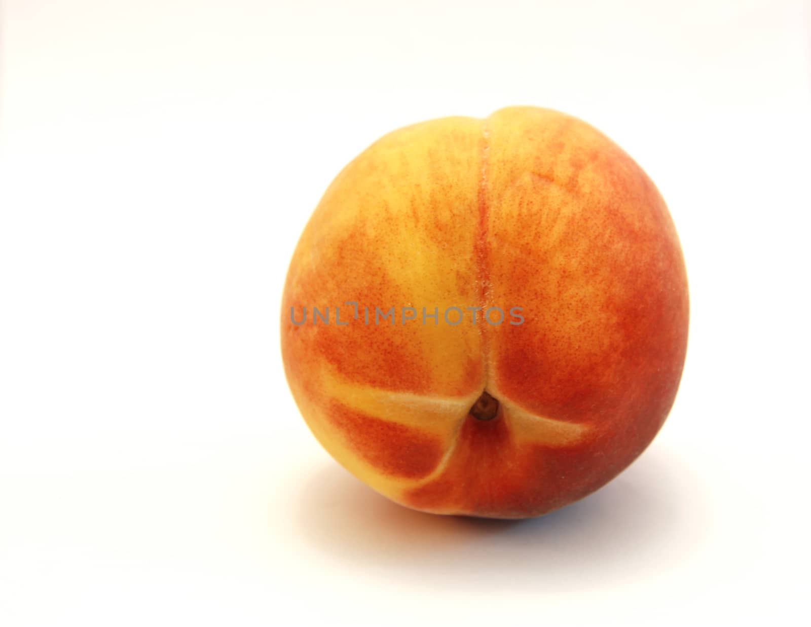 Fresh Peach Isolated On The White Background