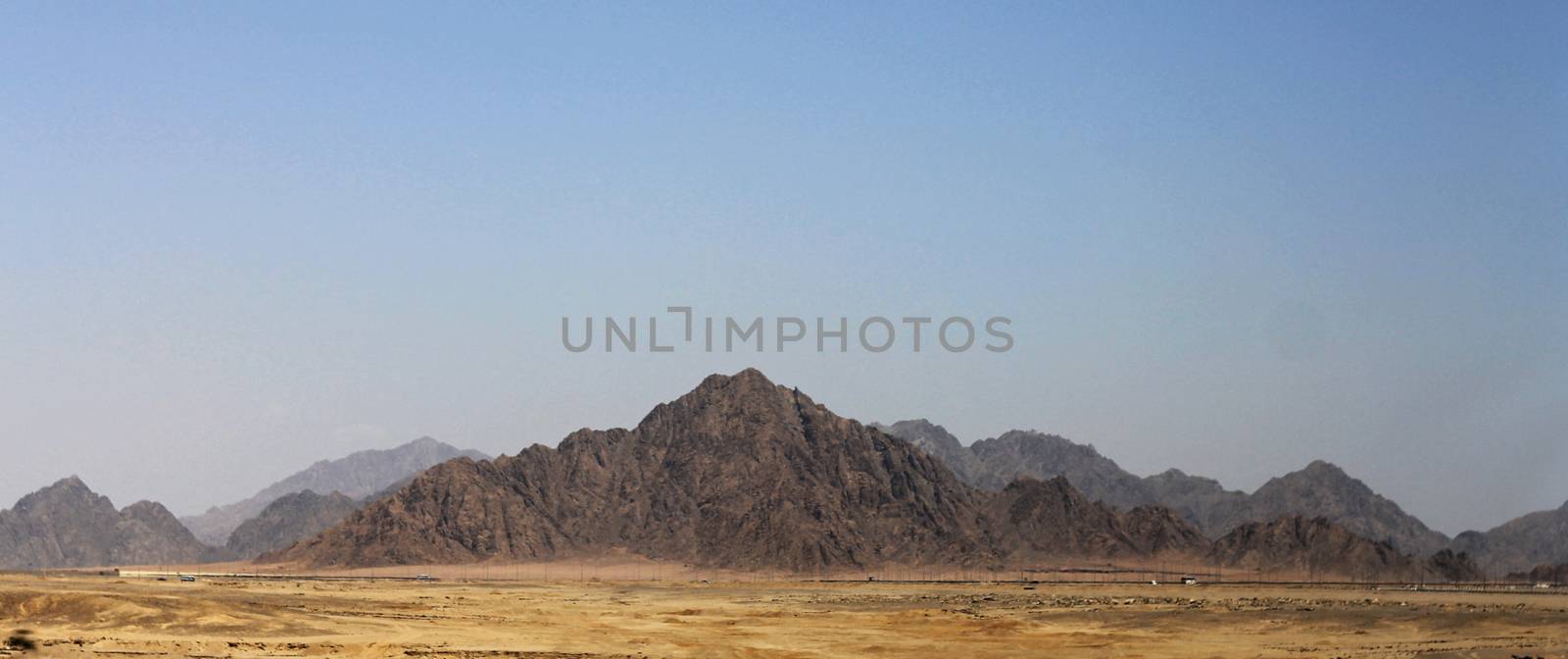 Egyptian Desert And Clear Sky In The Daylight by scullery
