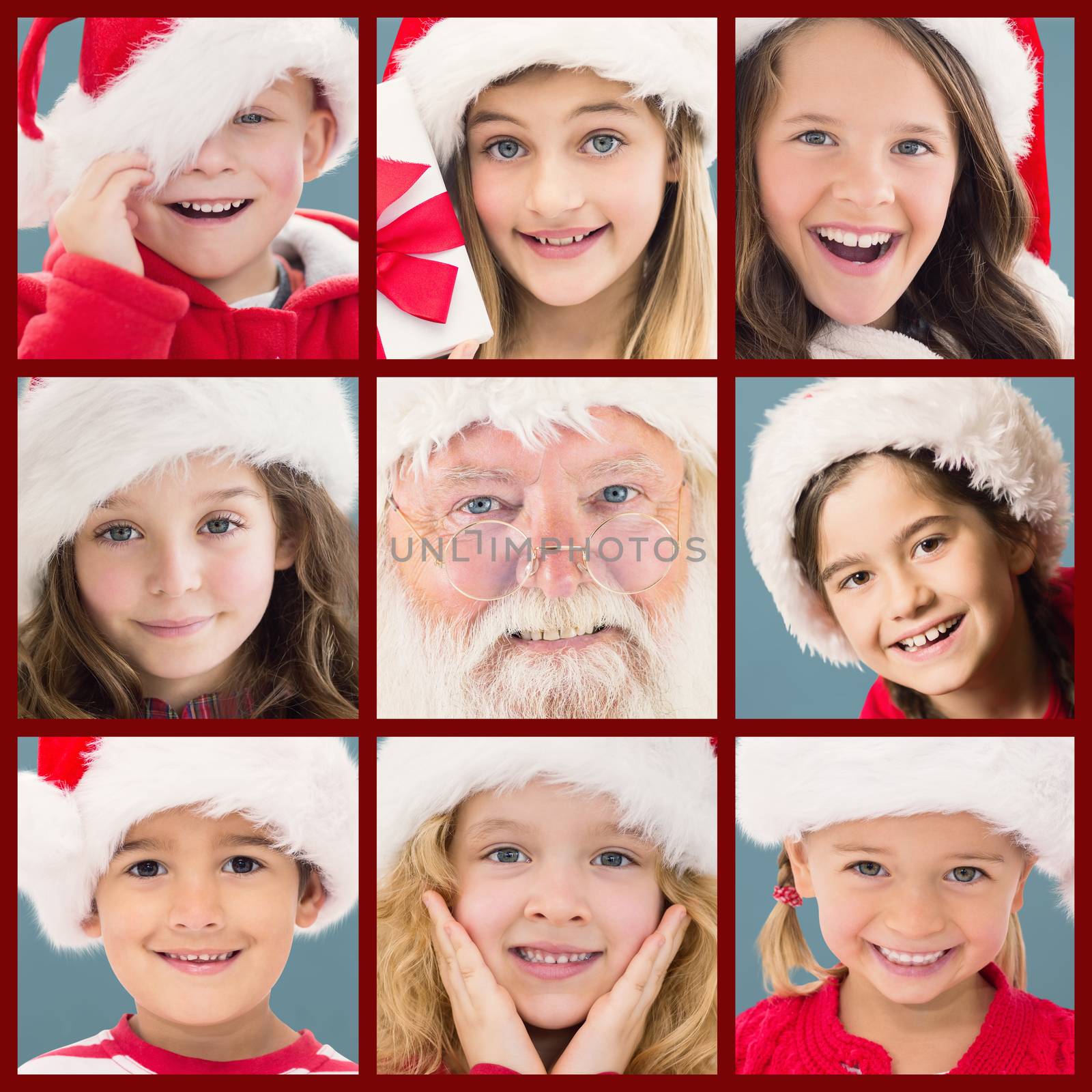 Composite image of santa smiling at camera