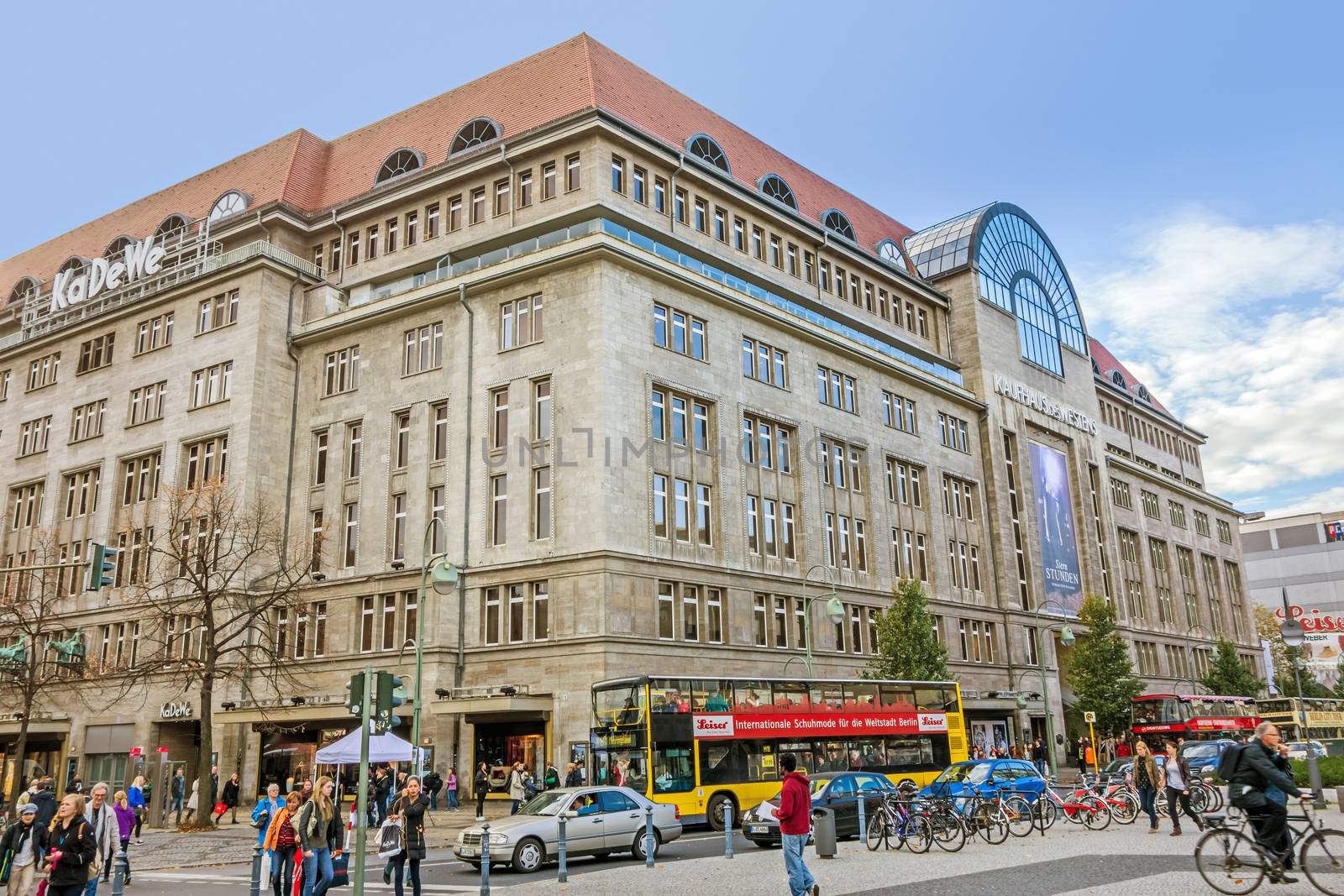 Berlin, Germany - October 27, 2013: Famous shopping mall KaDeWe - it offers goods at an upper price range.