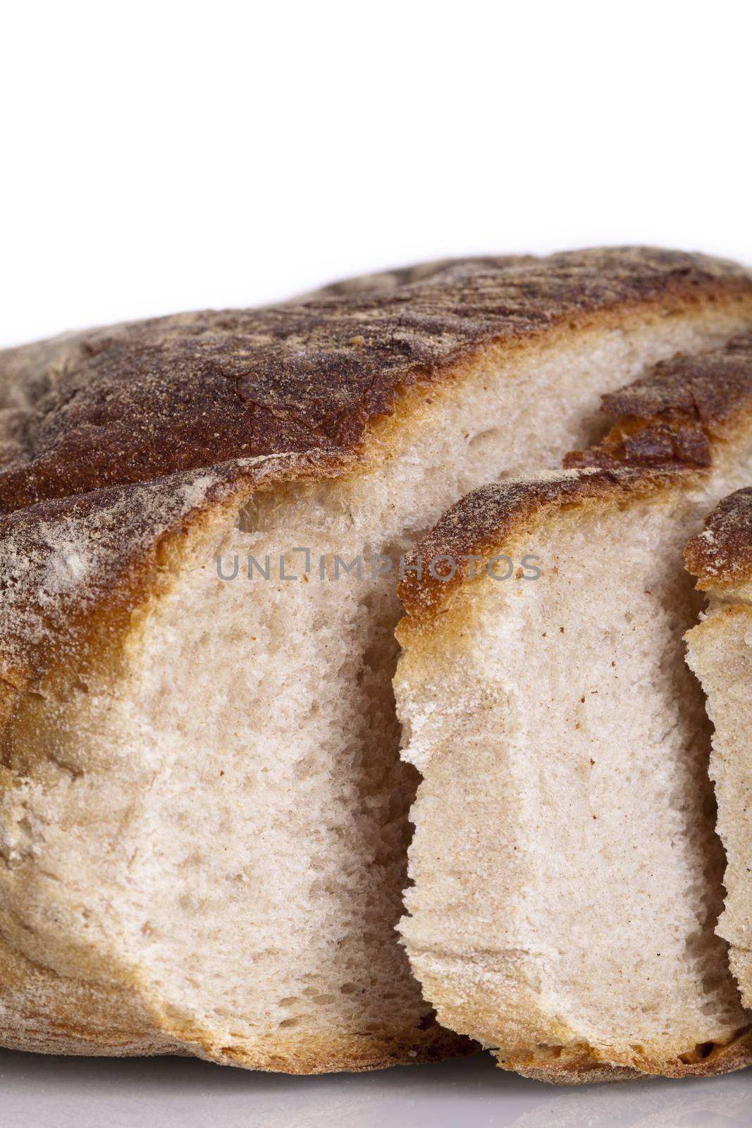 tasty fresh baked bread bun baguette natural food isolated on white background