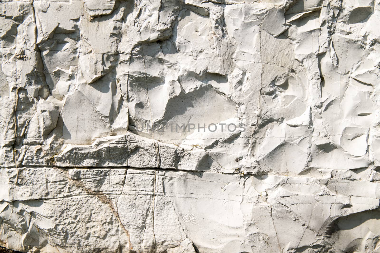 ancient wall of white stones