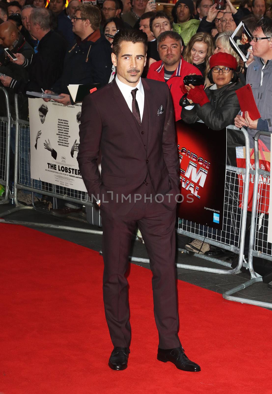UNITED KINGDOM, London: Colin Farrell attends a screening of The Lobster during the BFI London Film Festival at Vue West in London on October 13, 2015. 