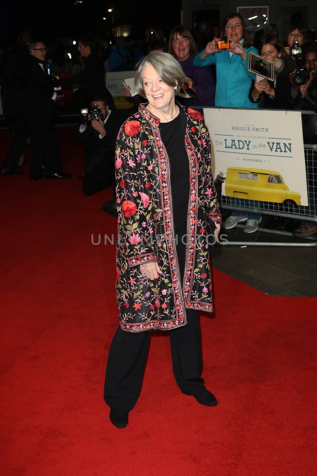 UNITED KINGDOM, London: Dame Maggie Smith attends a screening of The Lady in the Van during the BFI London Film Festival at Odeon Leicester Square on October 13, 2015. 