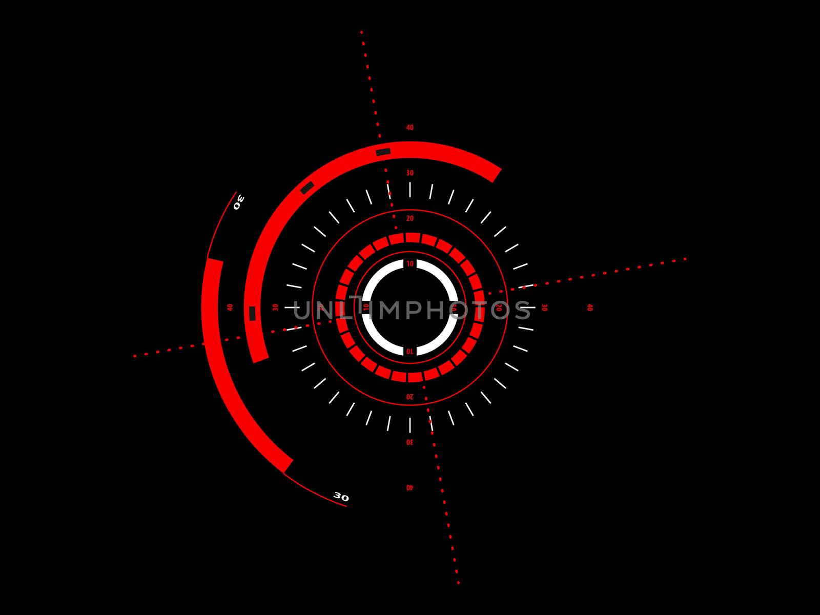 Abstract future, concept vector futuristic red virtual graphic touch user interface HUD, raster version