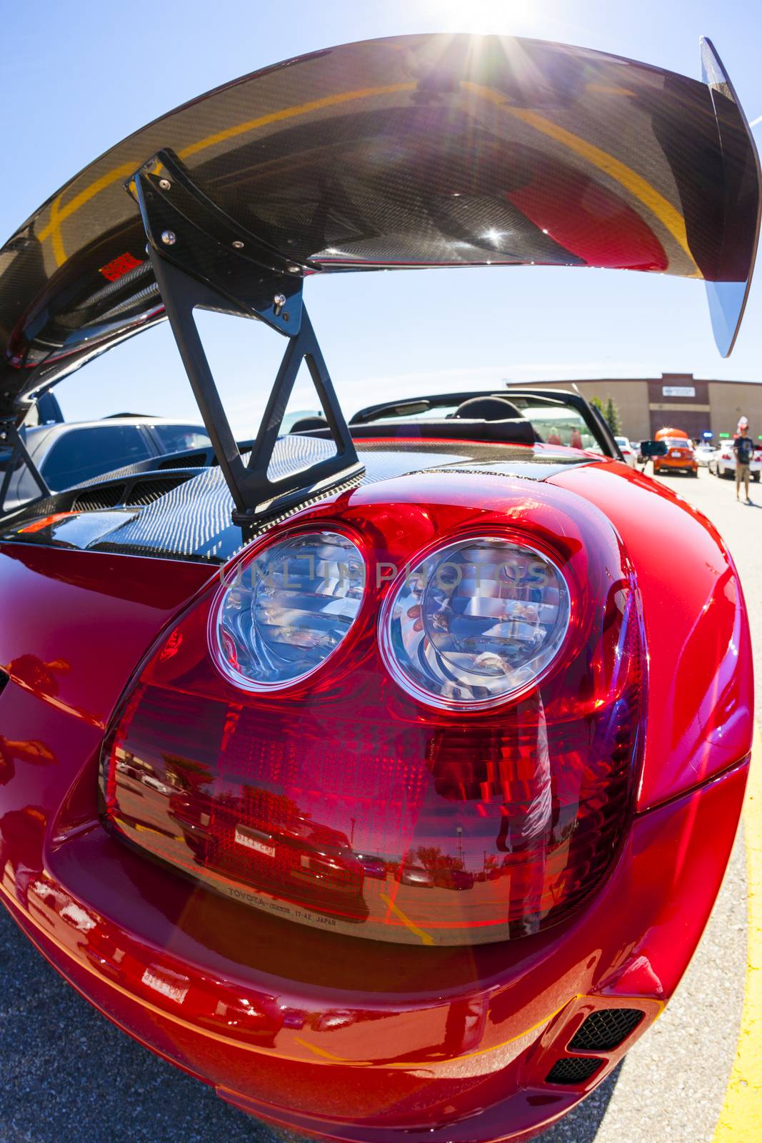 CALGARY CANADA  AUG 9 2015: "Hot Import Nights" car show  , the show is a regular event held each year in Calgary and Vancouver, where specialized imported vehicles on display by the owns.