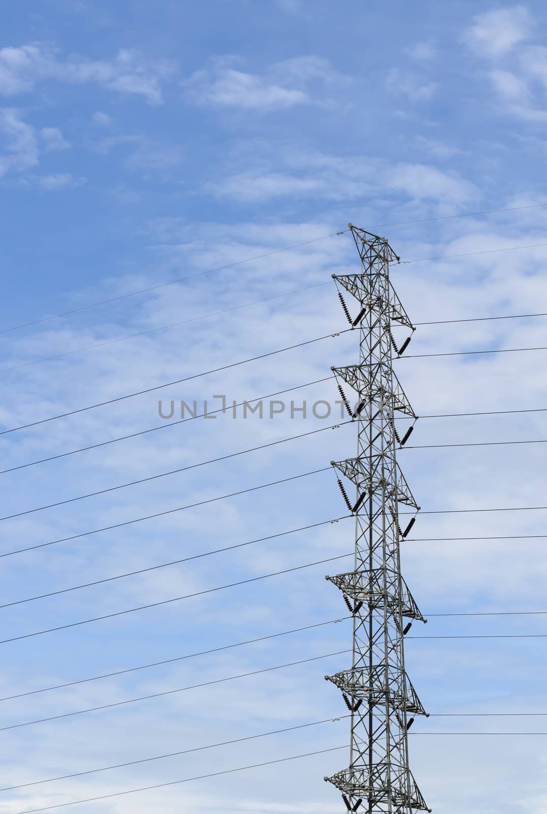 High Voltage Tower. Amata Industry, Thailand