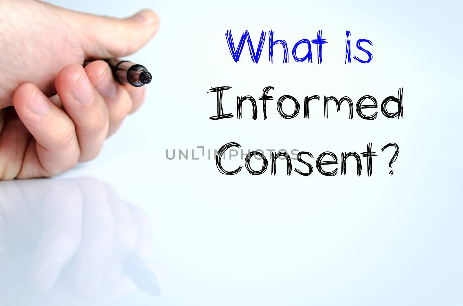 What is informed consent text concept isolated over white background