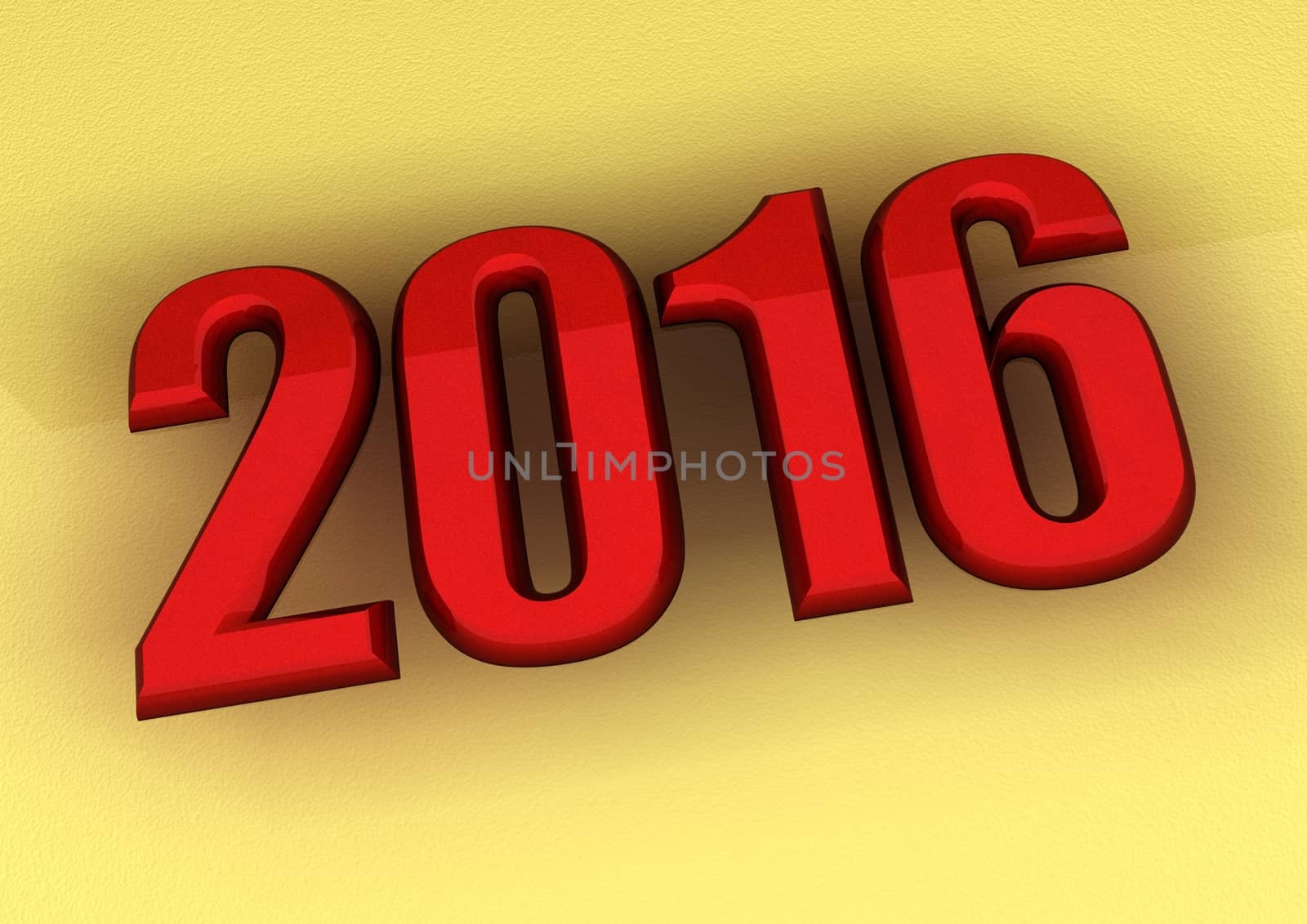 New year 2016 text creative greeting card design