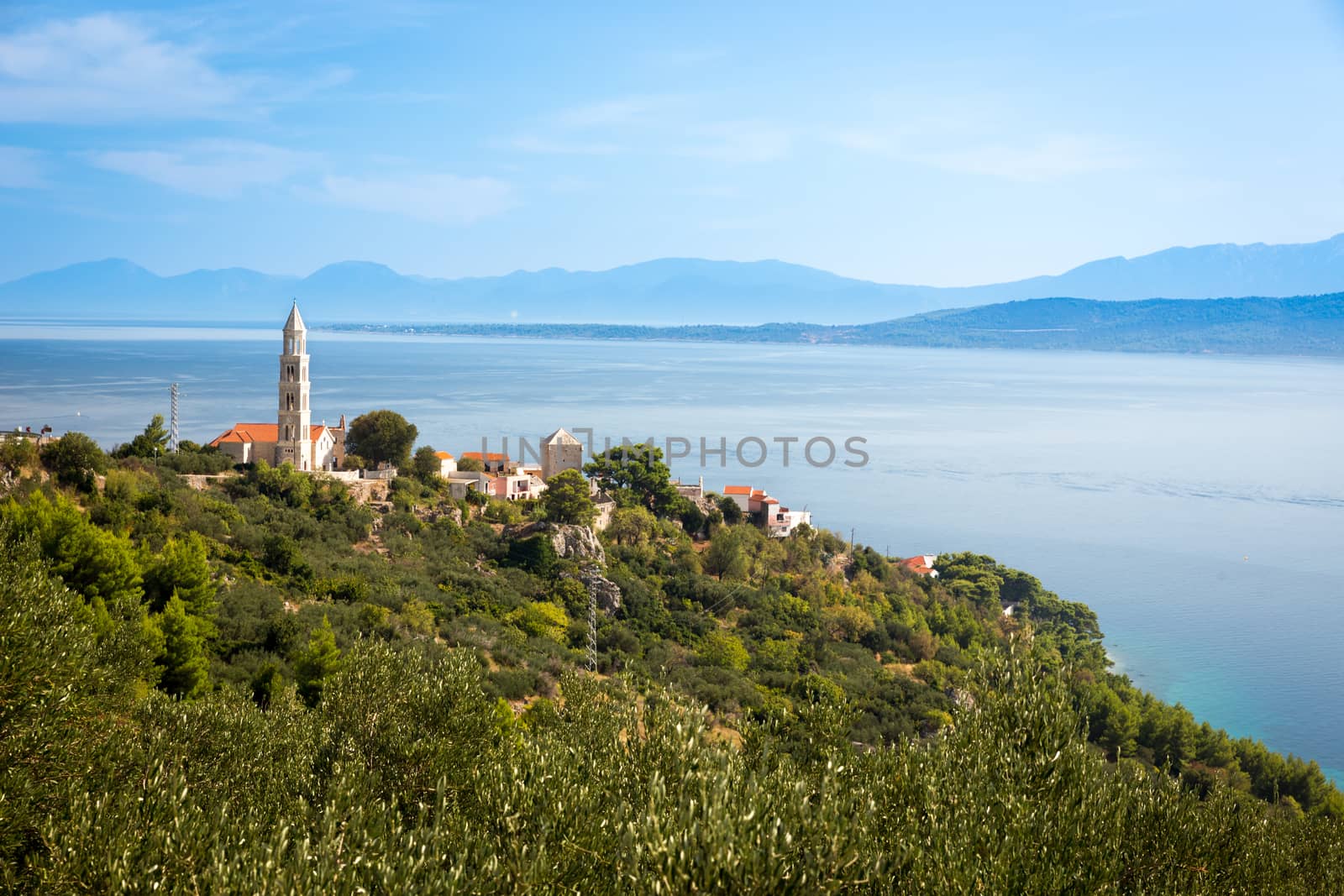 Medieval village at Adriatic coast, Croatia by fisfra