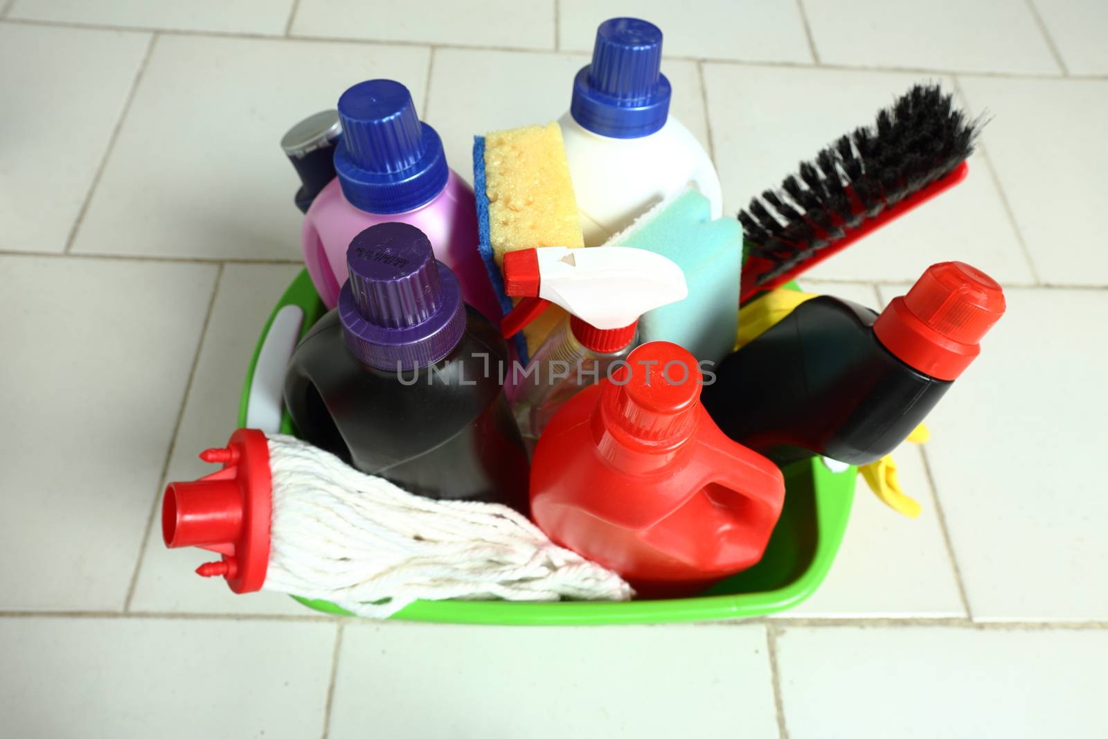 Household chemical goods for cleaning 