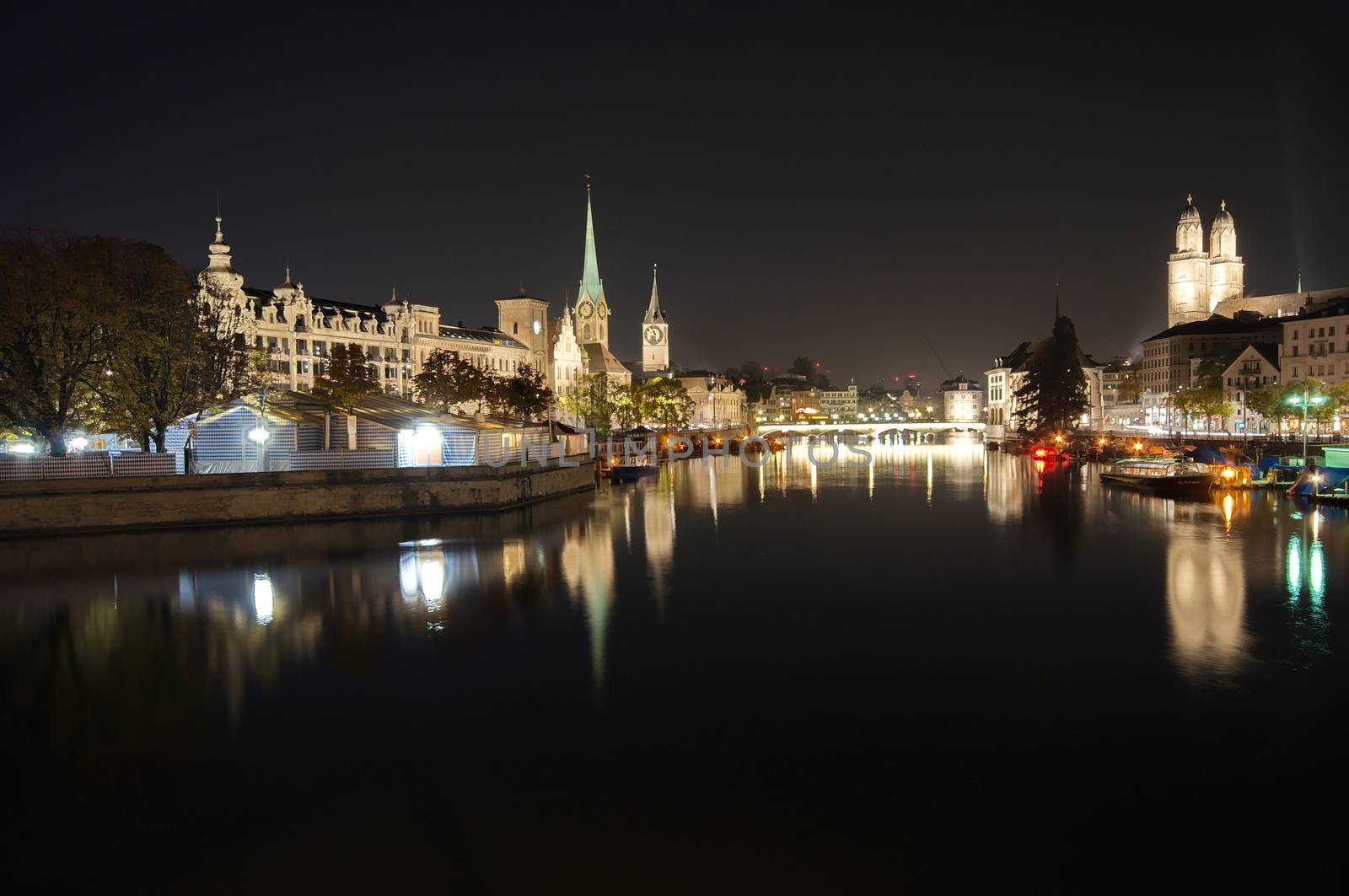 Zürich at dark night by anderm