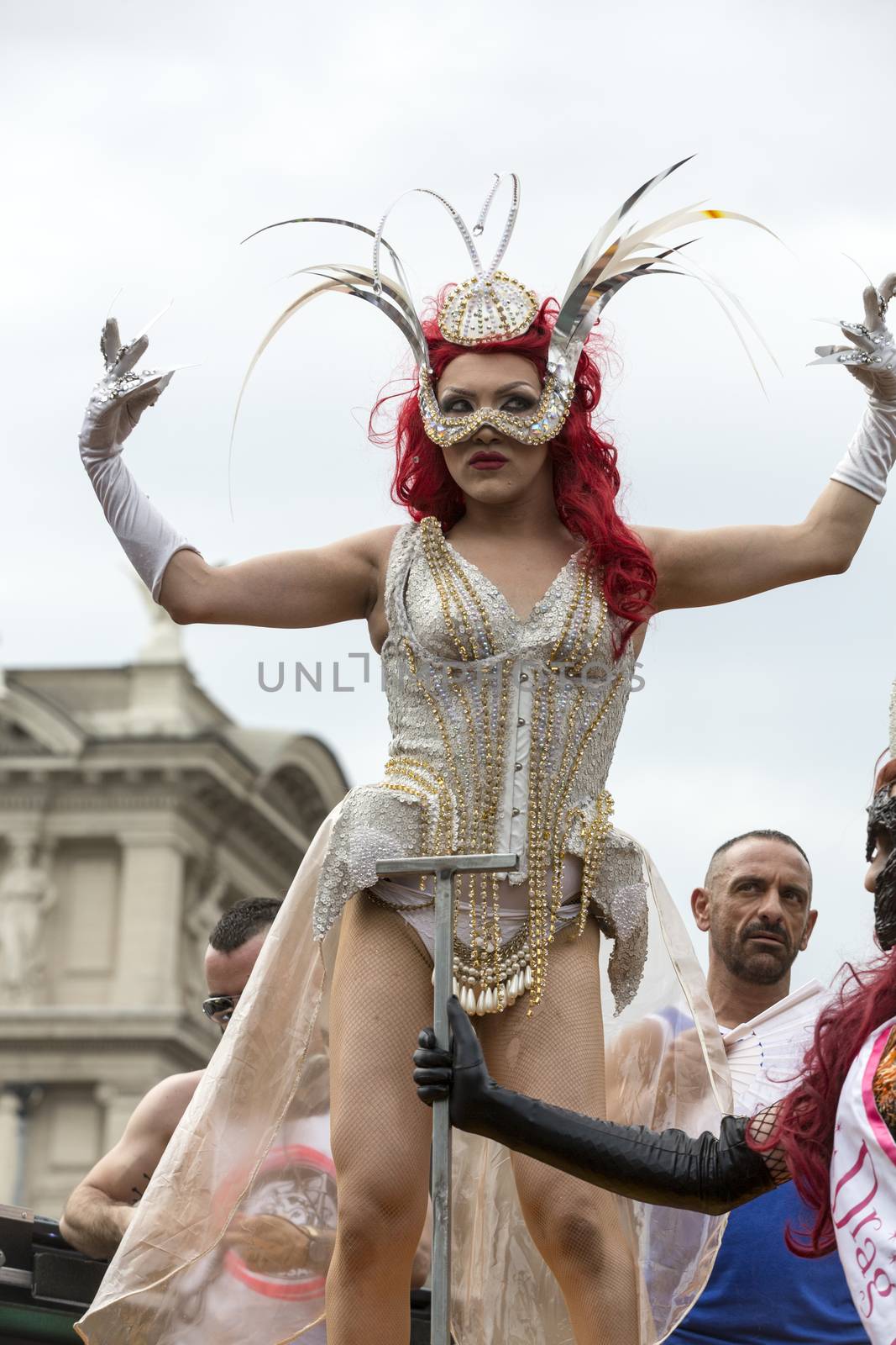 ROME, ITALY - JUNE 13, 2015: Rome hosts a popular Pride celebration - Rome Gay Pride on June 13, 2015.  Rome Gay Pride parade takes place on this day, drawing thousands of spectators and participants 