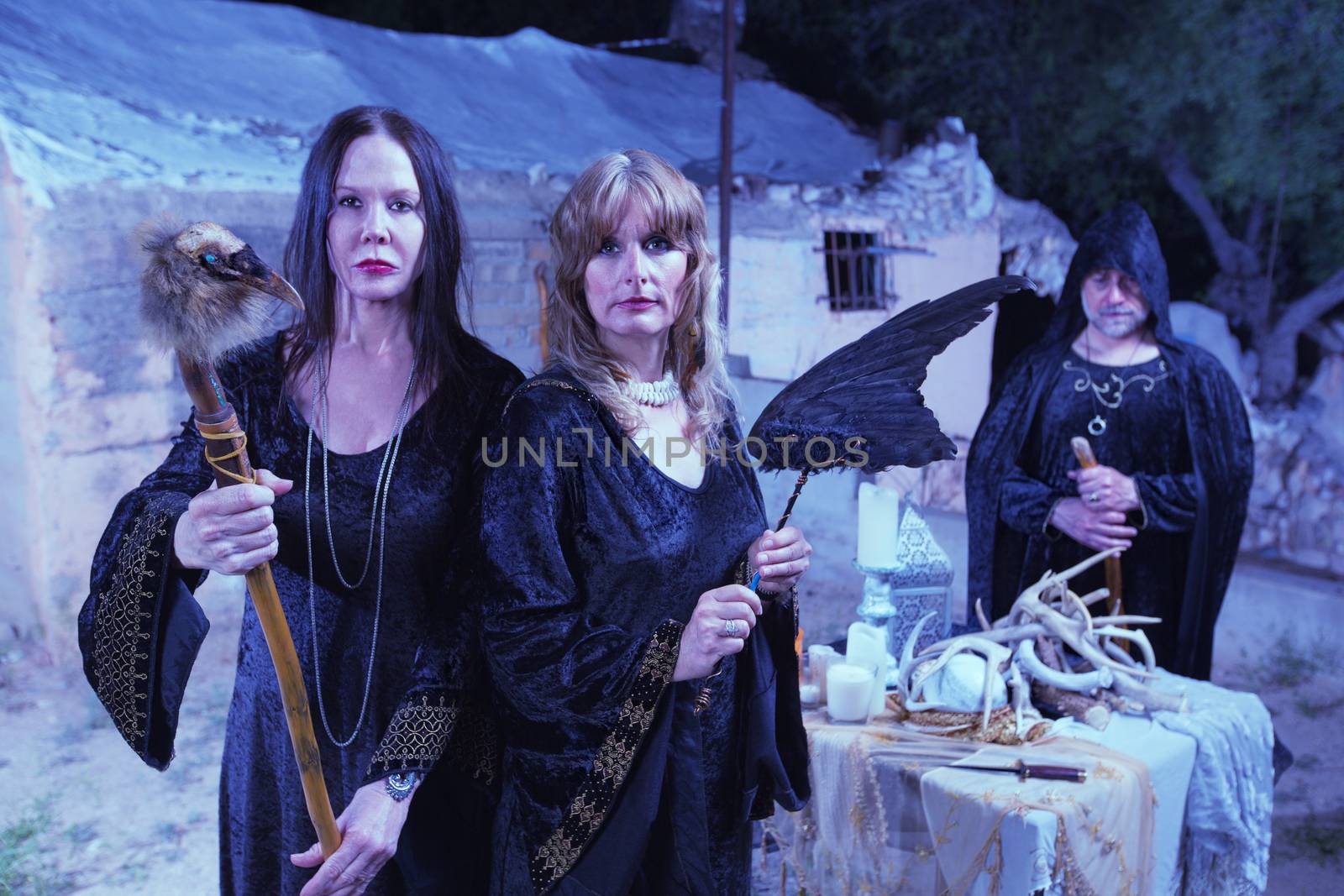 Witches with Fetishes in Ritual by Creatista
