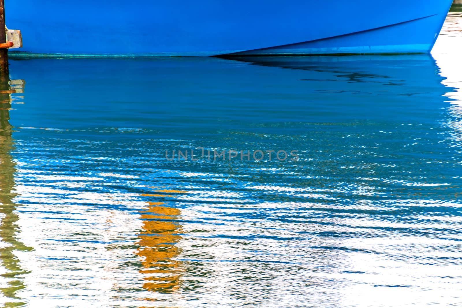 Blue Sailboat Reflection Westport Grays Harbor Washington State by bill_perry