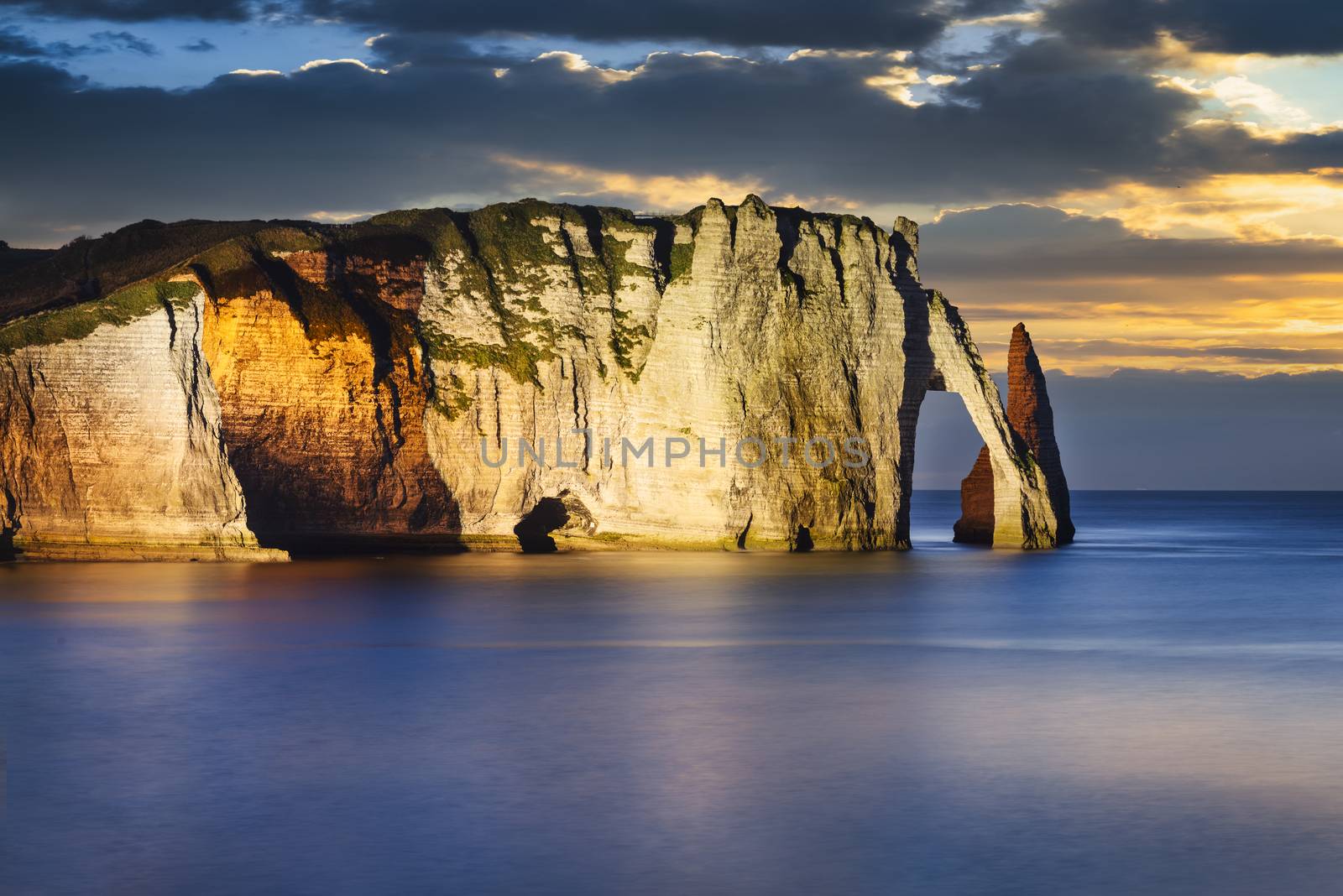 Falaise d'Amont cliff at Etretat, Normandy, France