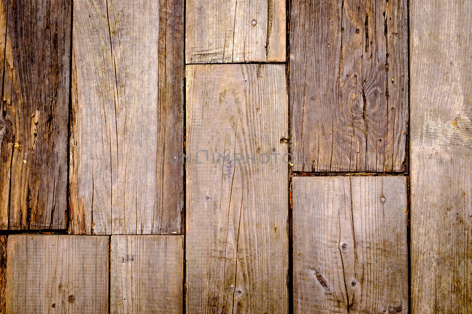 Close-up view of textured and weathered wooden tiles  by martinm303