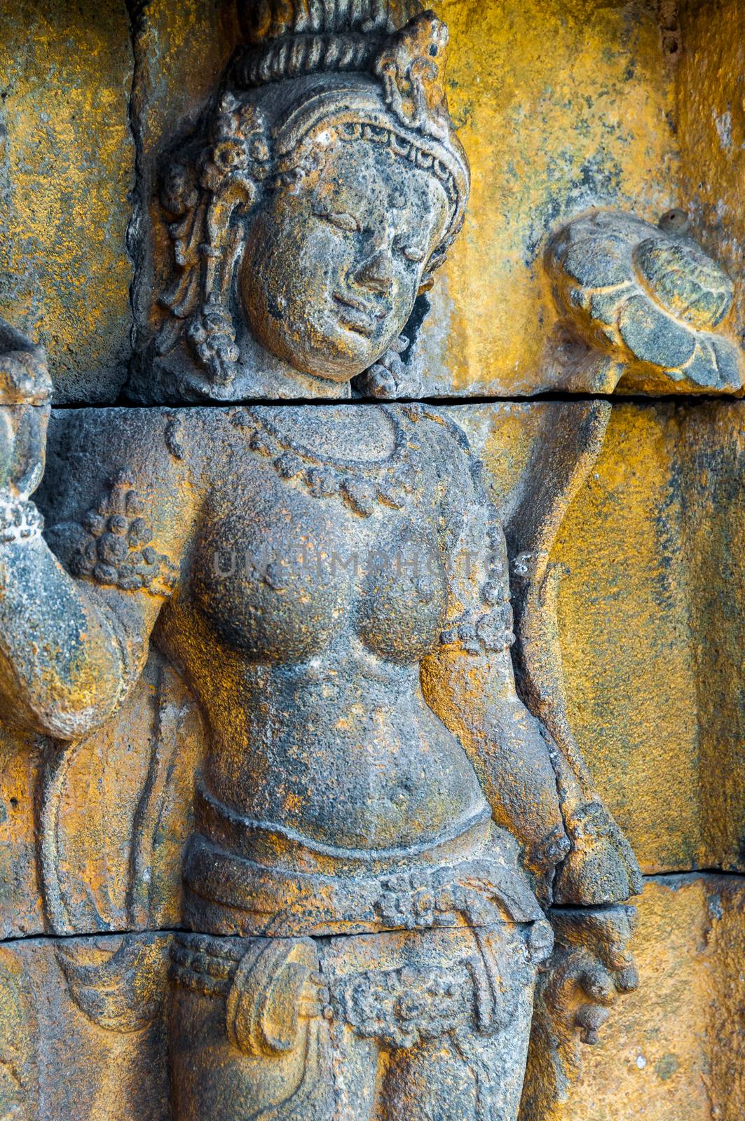 Buddha at the temple Borobudur in Indonesia