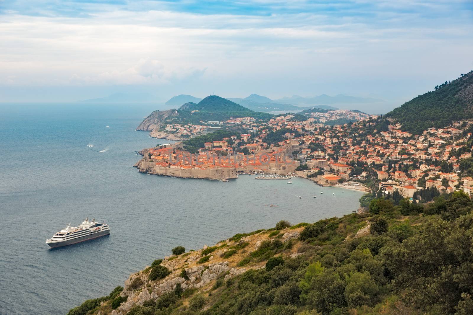 Historic city of Dubrovnik at Adriatic Sea, Croatia by fisfra