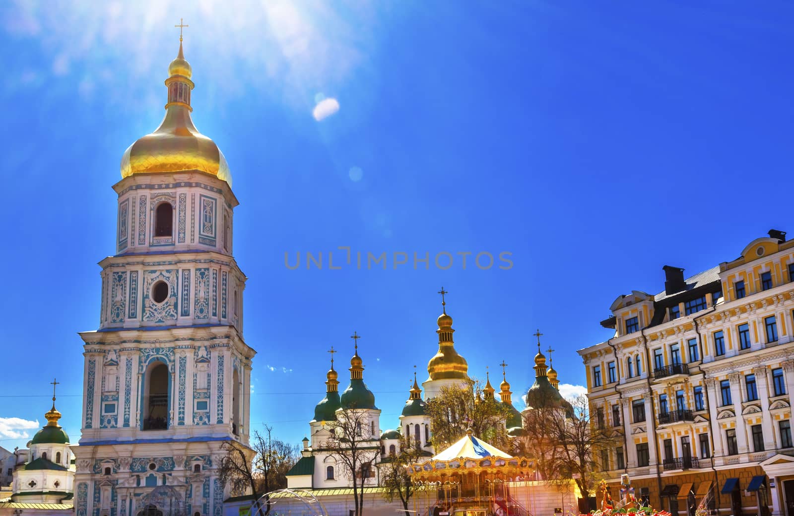 Saint Sophia Cathedral Sun Sofiyskaya Square Kiev by bill_perry