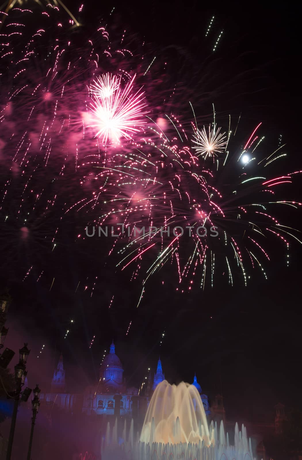 Fireworks at La Merce Festival, Barcelona, Spain