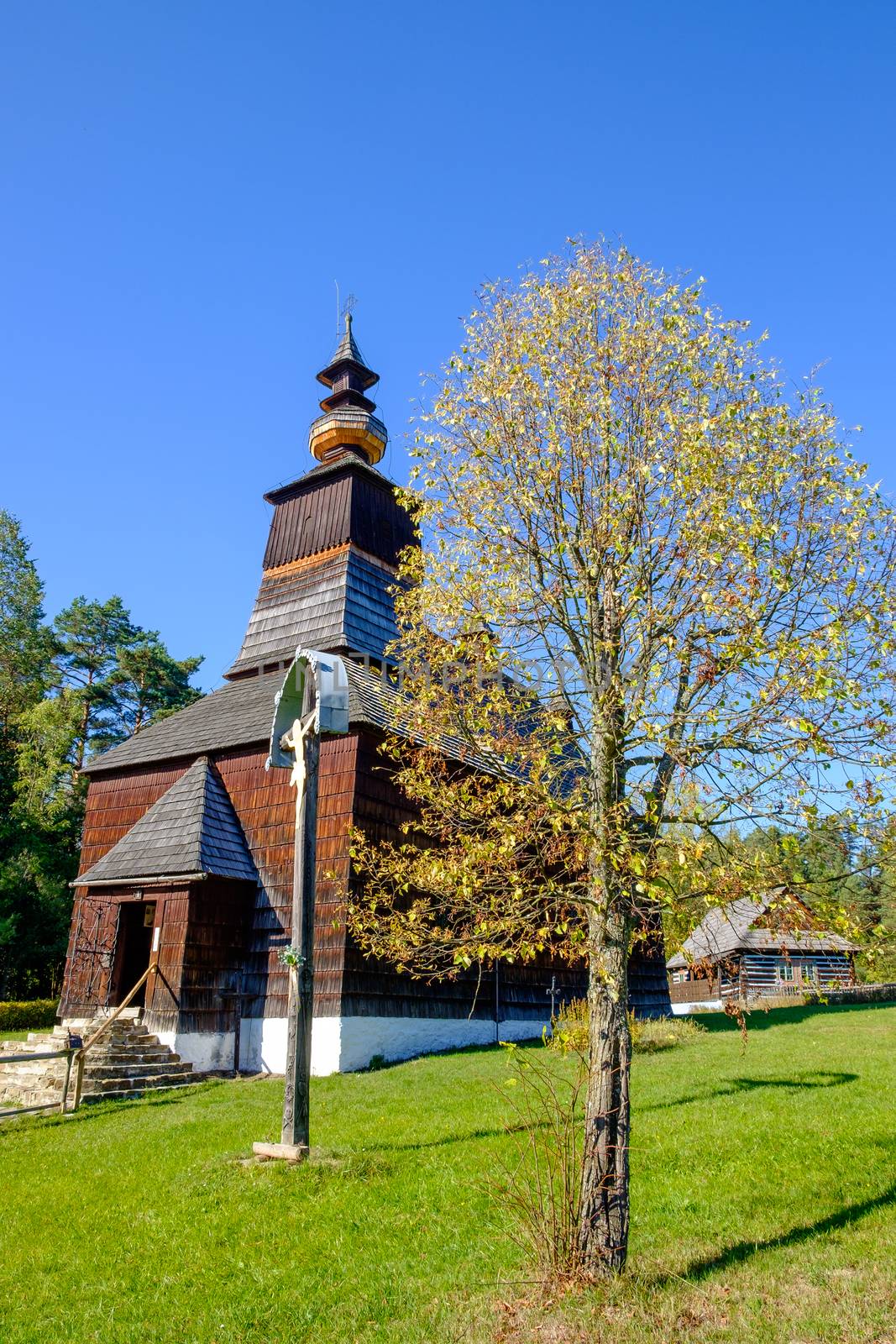 Old traditional Slovak wooden church in Stara Lubovna, Slovakia by martinm303