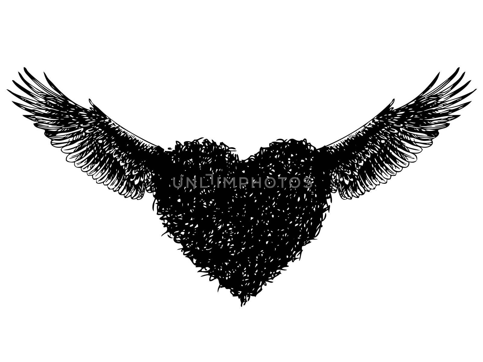  heart with angel wings by simpleBE