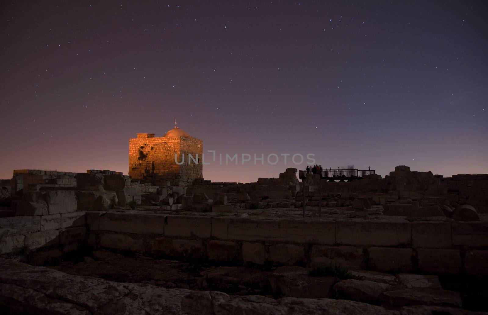 Ruins on holy mount Gerizim of Samaritans in Israel territory