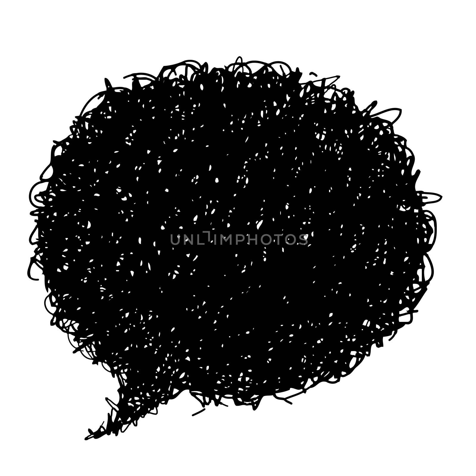 freehand sketch illustration  speech bubble symbol, doodle hand drawn