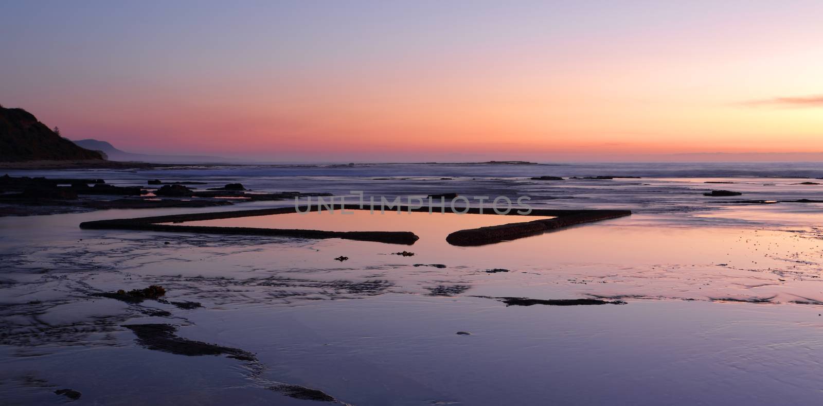 The Wading Pool on the rockshelf at sunrise by lovleah