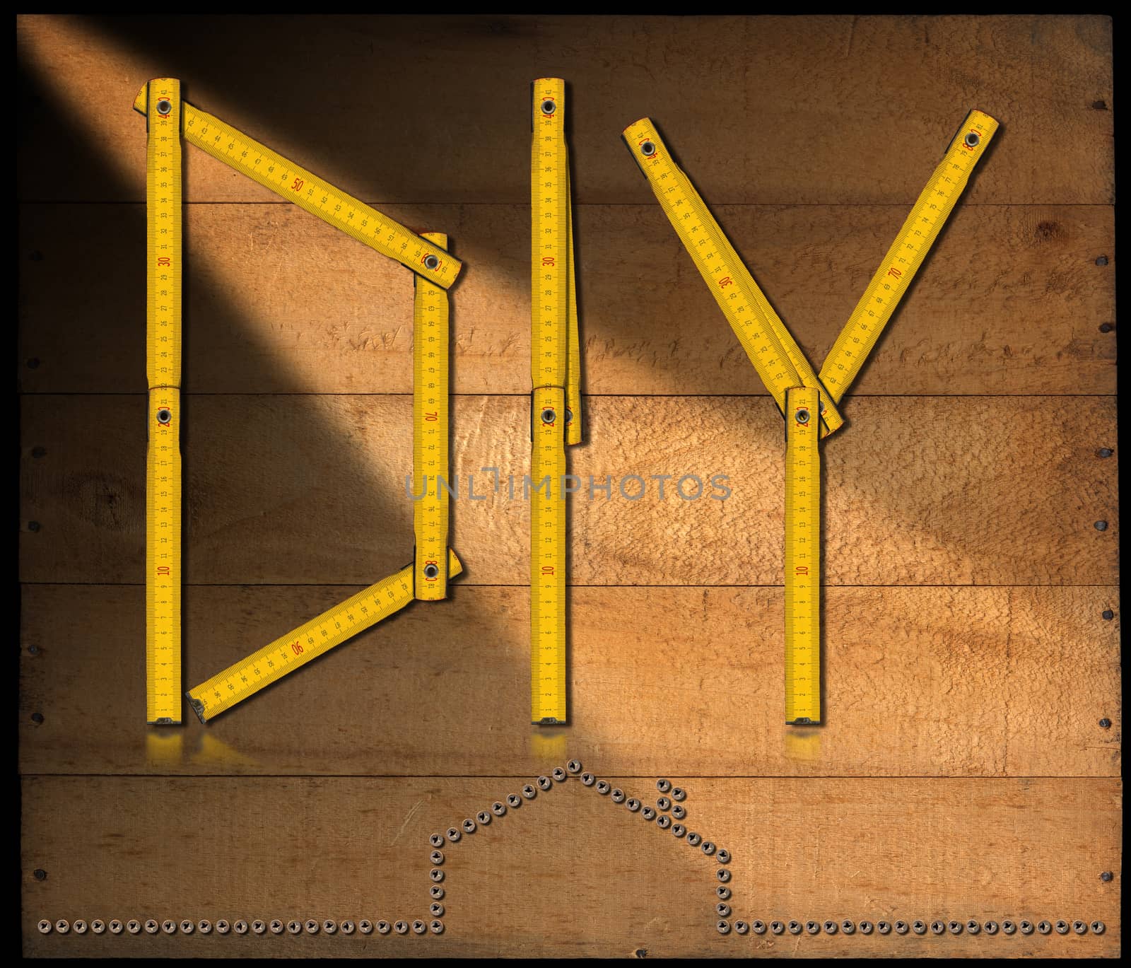 Diy Symbol - Folding Wooden Ruler by catalby