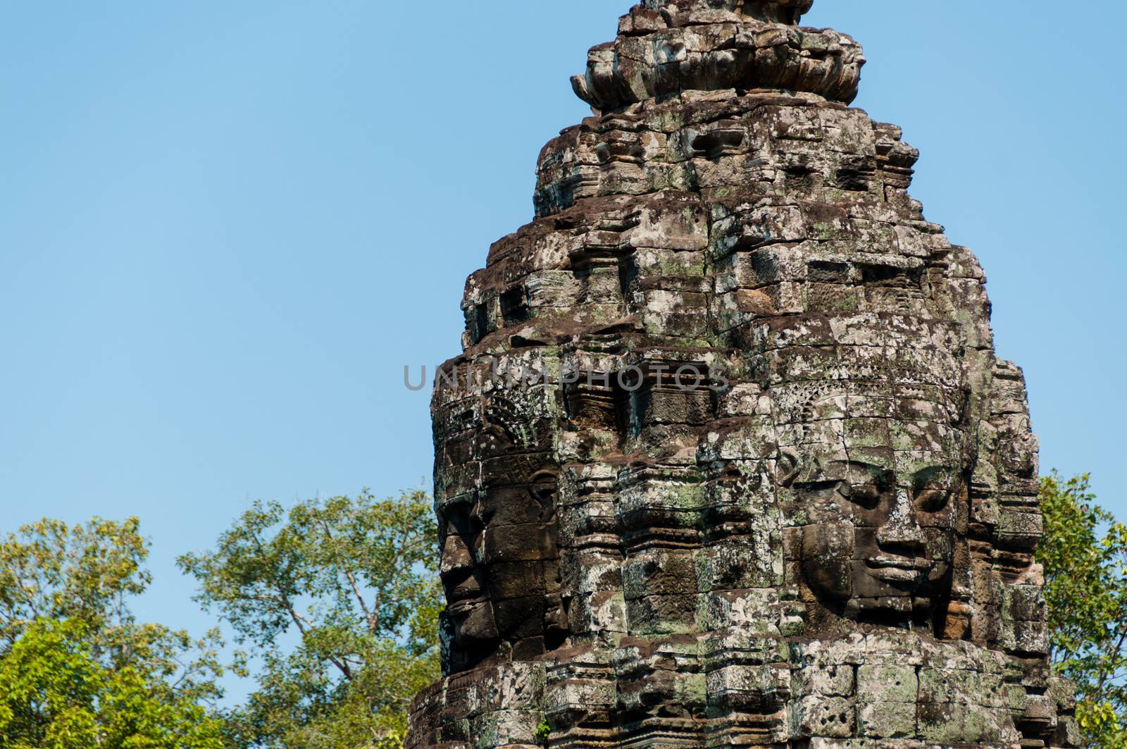 Faces of Bayon tample  Ankor wat Siem Reap Cambodia